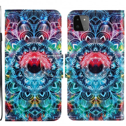 Samsung Galaxy A22 5G Flashy Mandala Strap Case