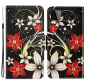 Samsung Galaxy A22 5G Strap Hoesje met Gekleurde Bloemen