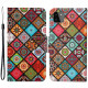 Samsung Galaxy A22 5G Patchwork Mandala's Hoesje met Koord