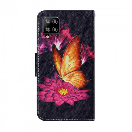 Samsung Galaxy A22 4G hoesje Vlinder en Lotus