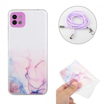 Samsung Galaxy A22 5G Marble String Hoesje