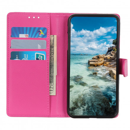 Samsung Galaxy A22 5G Kunstlederen Hoesje Traditioneel Lychee