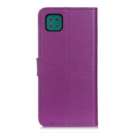 Samsung Galaxy A22 5G Kunstlederen Hoesje Traditioneel Lychee