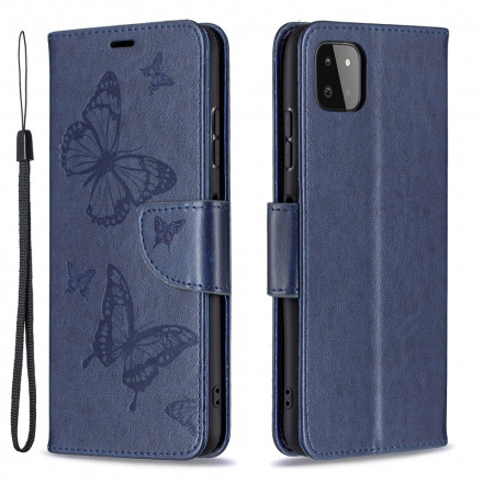 Samsung Galaxy A22 5G Hoesje Vlinders in de Vlucht met Koord