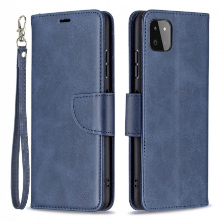 Samsung Galaxy A22 5G Hoesje Gladde Schuine Klep