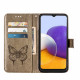 Samsung Galaxy A22 5G Vlinder design hoesje met riem