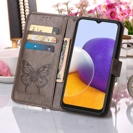 Samsung Galaxy A22 5G Vlinder design hoesje met riem