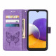 Samsung Galaxy A22 5G Vlinder design hoesje met riem