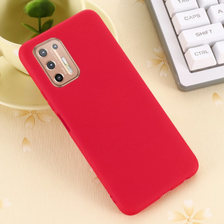 Moto G9 Plus Hoesje Vloeibaar Silicone Design met Koord