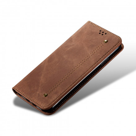 Flip Cover Vivo V21 5G Kunstlederen Jeans Textuur