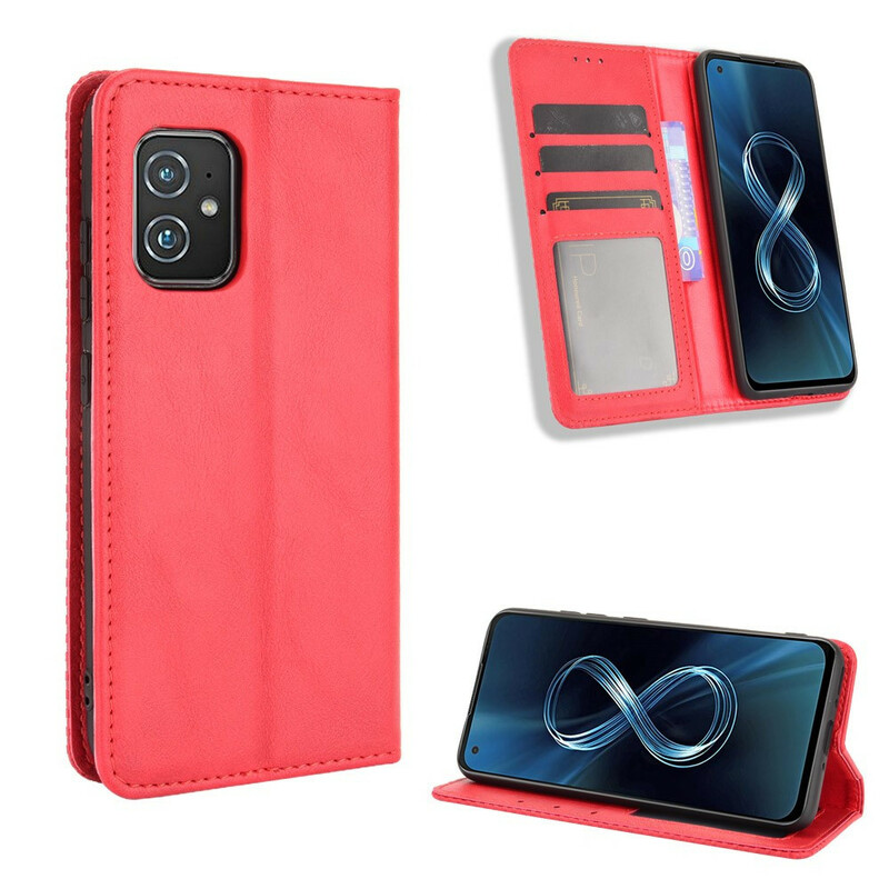 Azus Zenfone 8 Lederen Effect Flip Cover