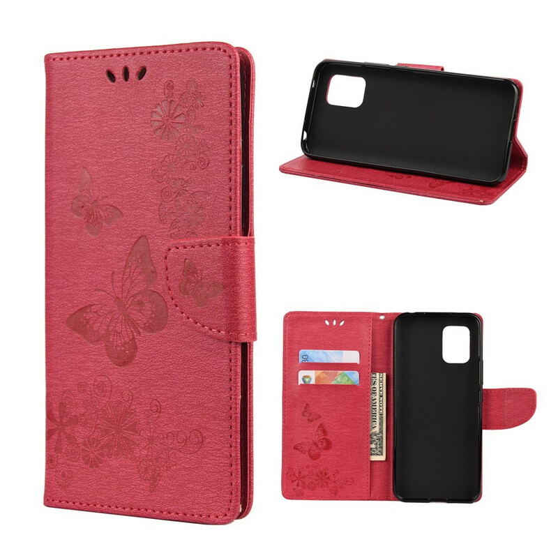 Xiaomi Mi 10 Lite Hoesje Alleen Vlinders met Koord Xiaomi Mi 10 Lite Hoesje Alleen Vlinders met Koord