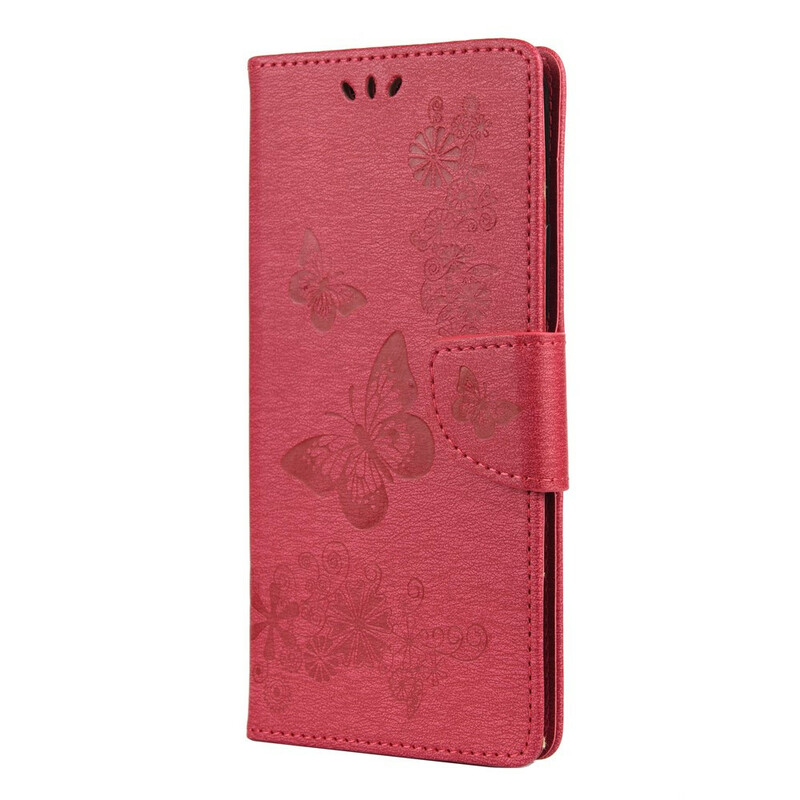 Xiaomi Mi 10 Lite Hoesje Alleen Vlinders met Koord Xiaomi Mi 10 Lite Hoesje Alleen Vlinders met Koord