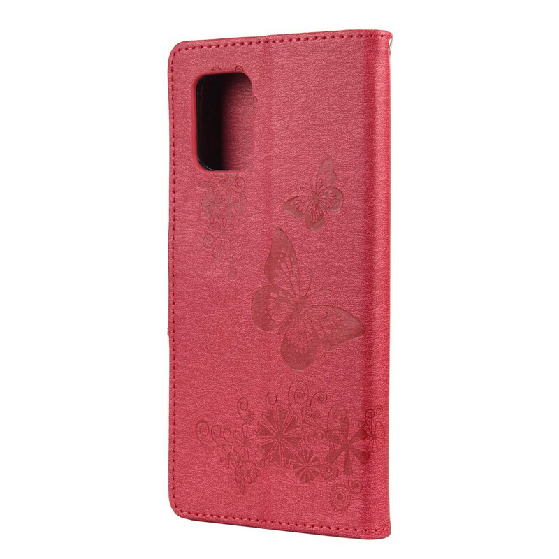 Xiaomi Mi 10 Lite Hoesje Alleen Vlinders met Koord Xiaomi Mi 10 Lite Hoesje Alleen Vlinders met Koord