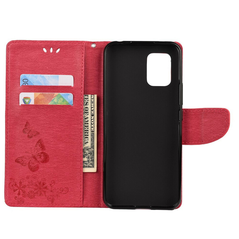 Xiaomi Mi 10 Lite Hoesje Alleen Vlinders met Koord Xiaomi Mi 10 Lite Hoesje Alleen Vlinders met Koord