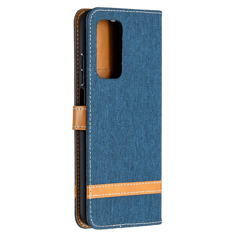 Xiaomi Mi 10T / 10T Pro stof en lederen effect riem case