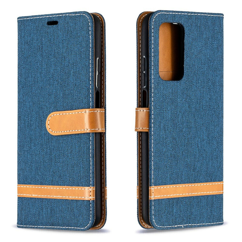 Xiaomi Mi 10T / 10T Pro stof en lederen effect riem case