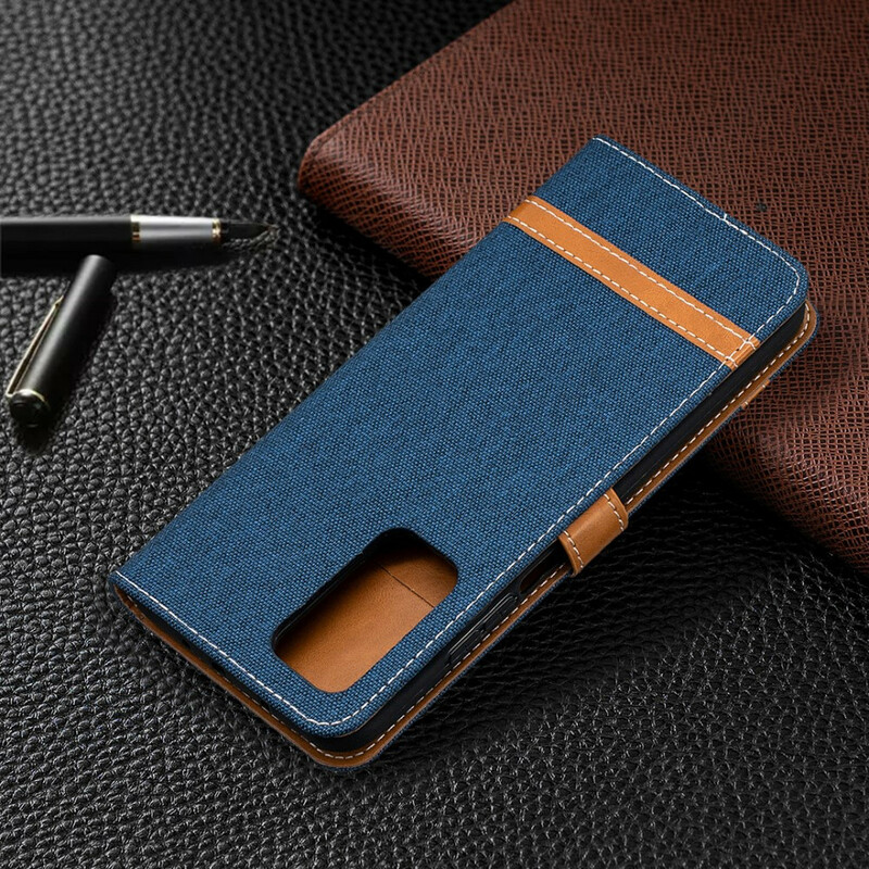 Xiaomi Mi 10T / 10T Pro stof en lederen effect riem case