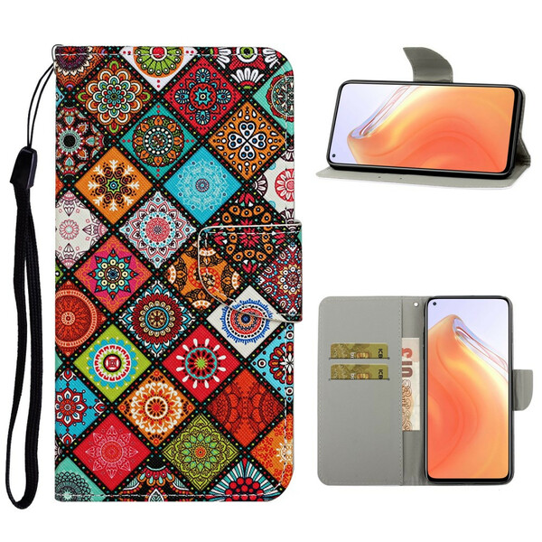 Xiaomi Mi 10T / 10T Pro Patchwork Mandala's Hoesje met Koord