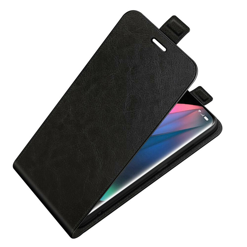 Hoesje Oppo Find X3 / X3 Pro Verticale Flap Leder Effect