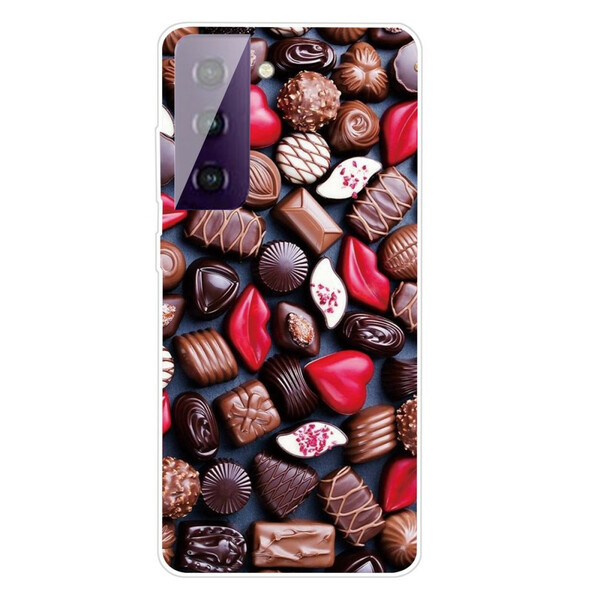 Samsung Galaxy S21 FE Flexibele Hoes Chocolade