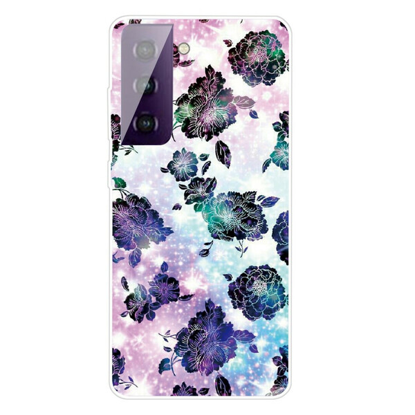 Samsung Galaxy S21 Hoesje FE Grafische Bloemen