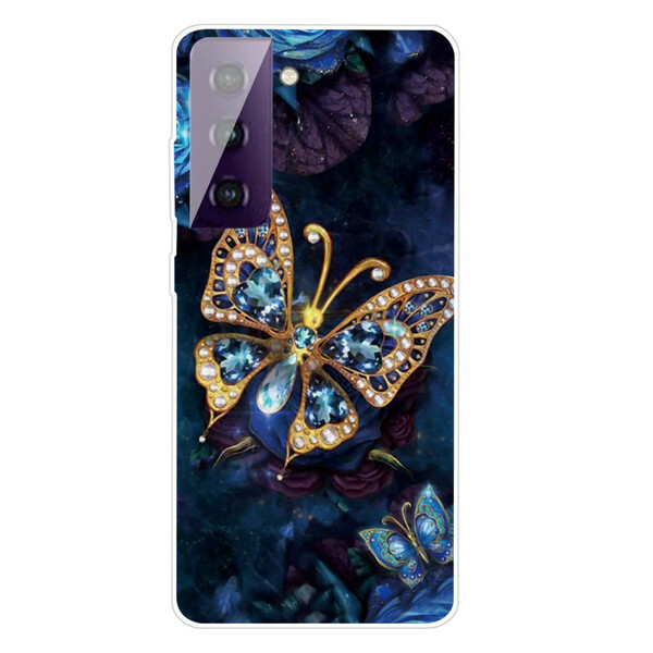 Samsung Galaxy S21 FE Hoesje Diverse vlinders