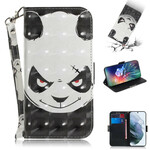Samsung Galaxy S21 FE Angry Panda Strap Hoesje