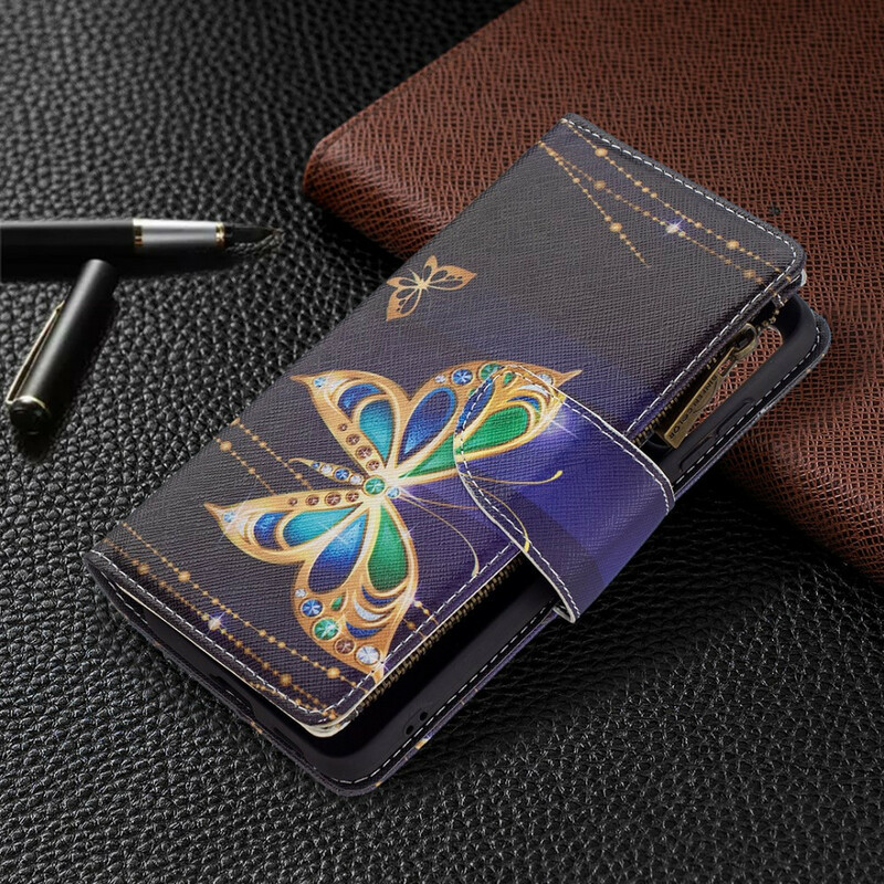 Samsung Galaxy S21 FE Hoesje met Vlinder Ritsvak