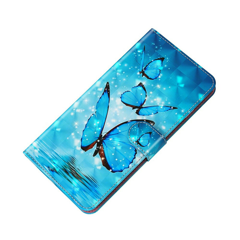 Xiaomi Redmi 9T / Note 9 Vliegende Blauwe Vlinders Case