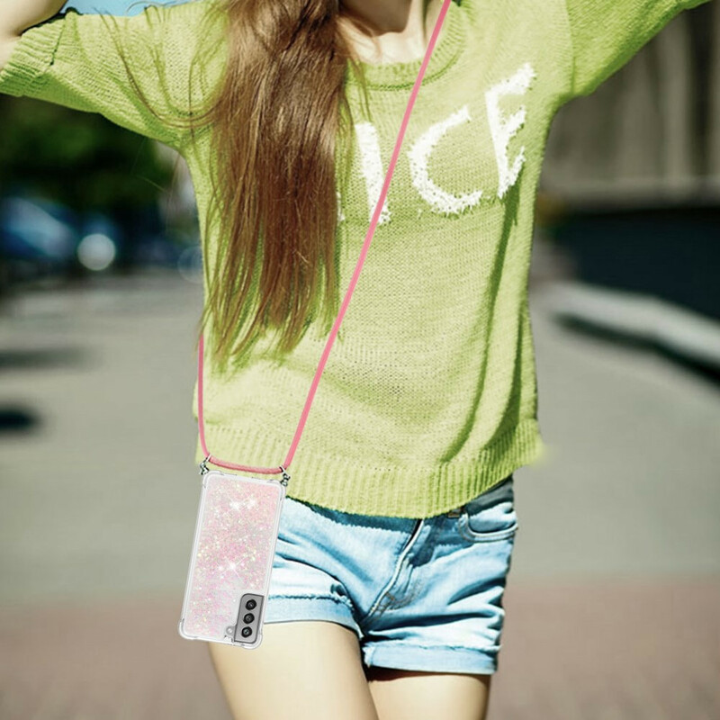 Samsung Galaxy S21 FE Glitter & String Hoesje