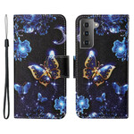 Samsung Galaxy S21 FE Precious Butterflies Strap Case