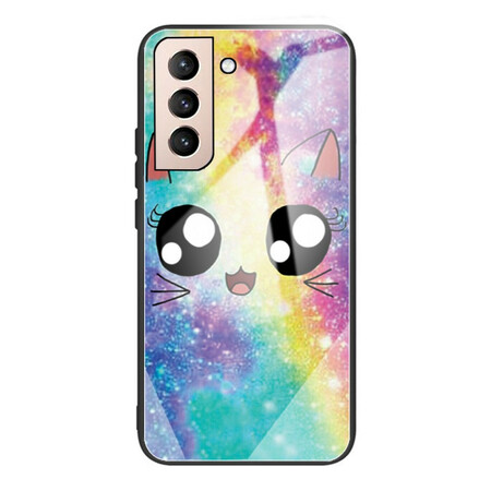 Samsung Galaxy S21 FE gehard glas case kat