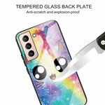 Samsung Galaxy S21 FE gehard glas case kat