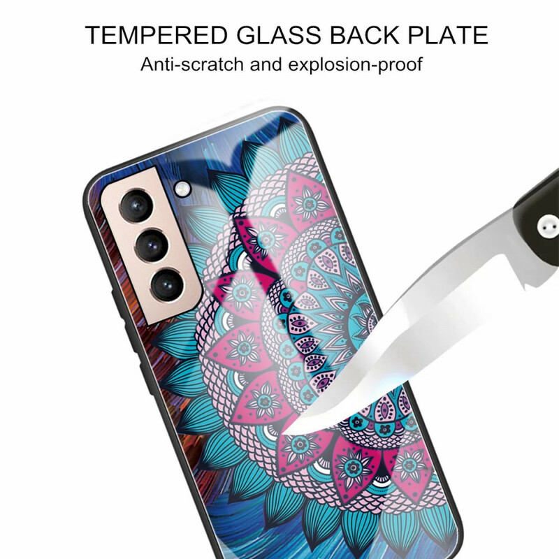 Samsung Galaxy S21 FE gehard glas Case Mandala