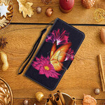 Samsung Galaxy S21 FE Vlinder en Lotus hoesje