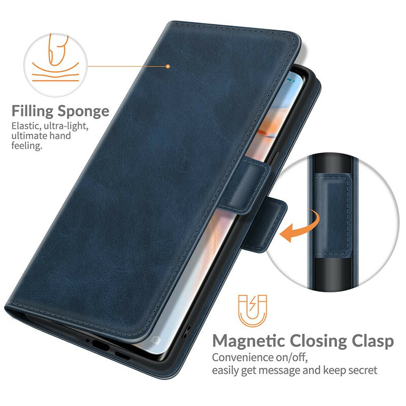 Hoesje Oppo Find X3 Neo Dubbele Flap Classic Hoesje Oppo Find X3 Neo Dubbele Flap Classic