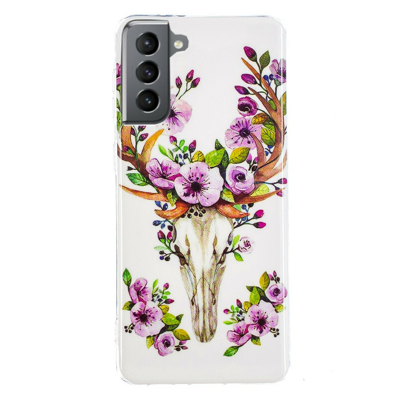 Samsung Galaxy S21 FE Hoesje Floral Elk Fluorescerende