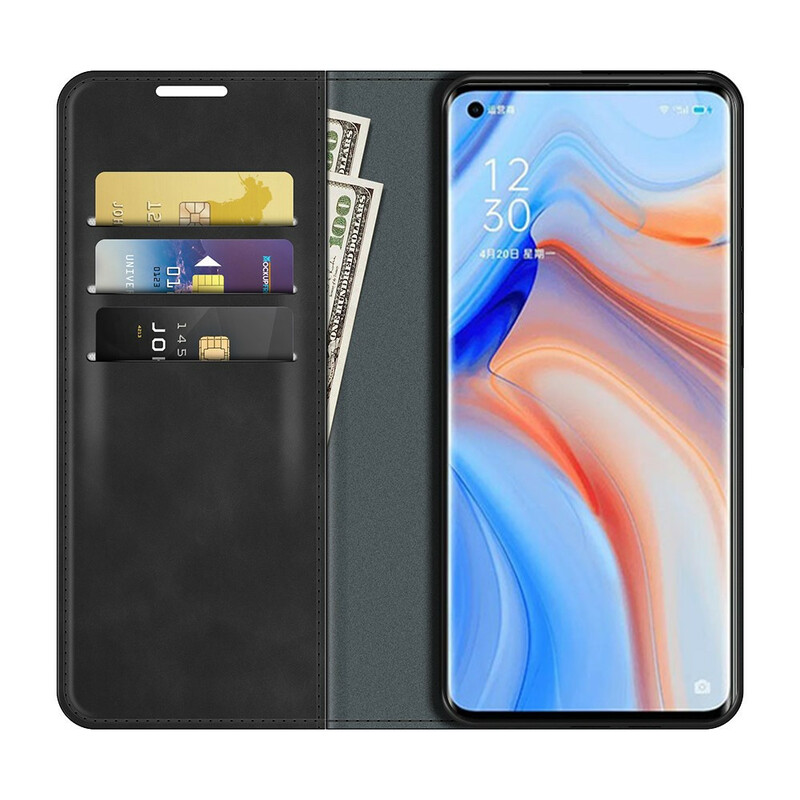 Flip Cover Oppo Find X3 Neo Leder Effect Silky Touch