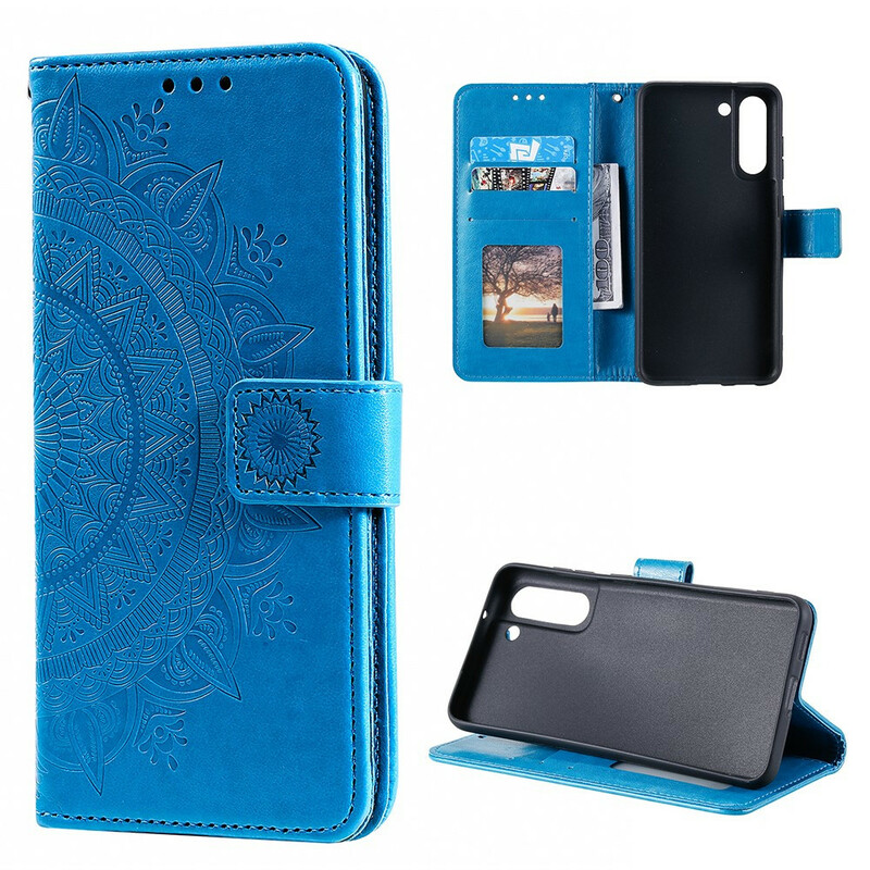 Samsung Galaxy S21 FE Mandala Zon Hoesje Samsung Galaxy S21 FE Mandala Zon Hoesje