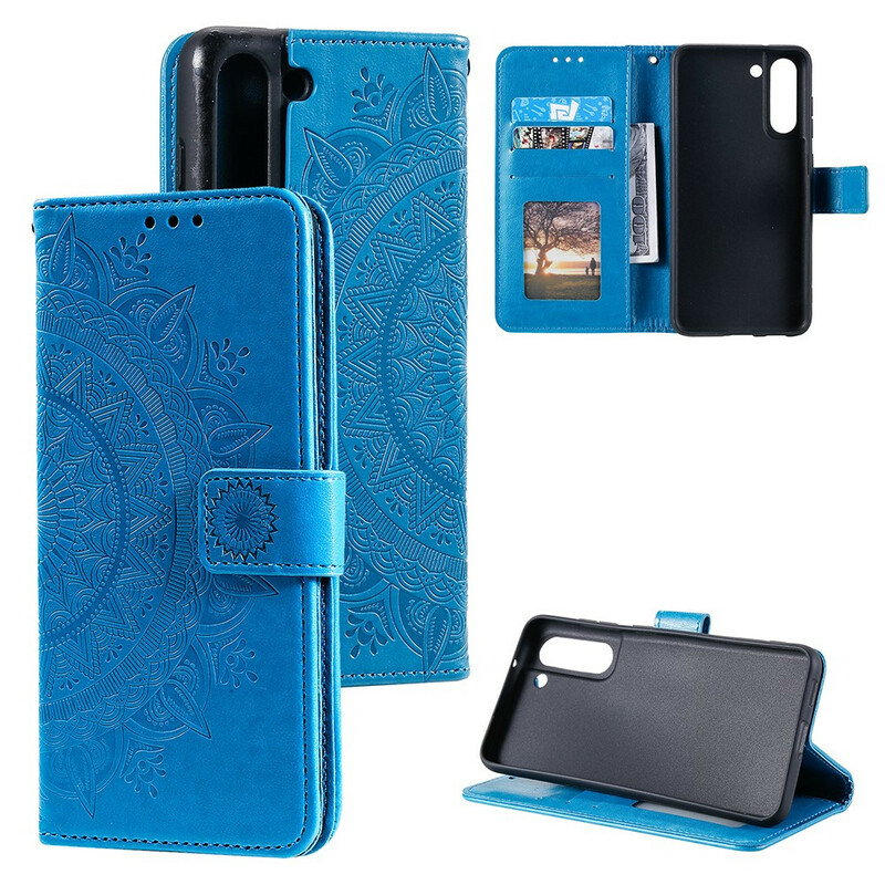 Samsung Galaxy S21 FE Mandala Zon Hoesje Samsung Galaxy S21 FE Mandala Zon Hoesje