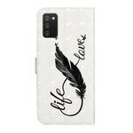 Samsung Galaxy A02s Feather Case Life and Love