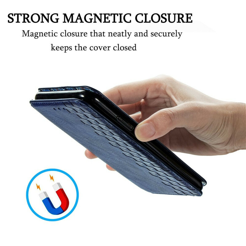 Flip cover Samsung Galaxy S21 FE leer effect diamant structuur