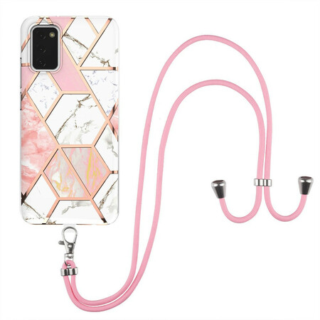 Samsung Galaxy A02s Premium marmeren String geval