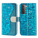 Samsung Galaxy S21 FE Croco Diamant Hoesje