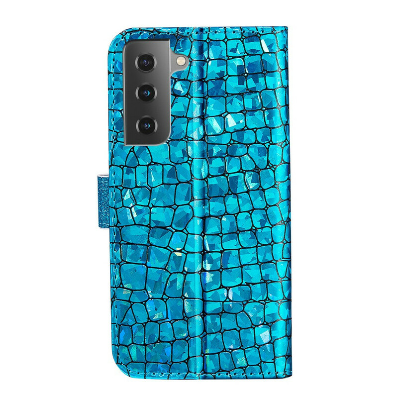 Samsung Galaxy S21 FE Croco Diamant Hoesje