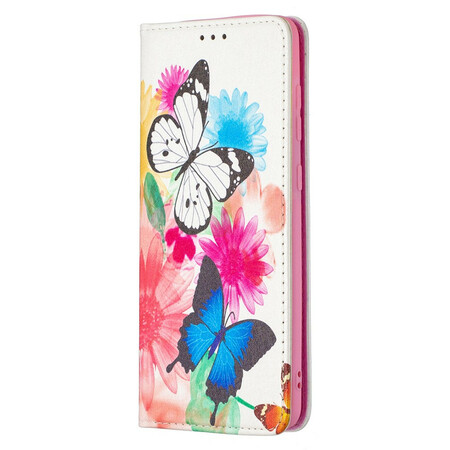 Flip cover Samsung Galaxy A21s Gekleurde Vlinders