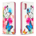 Flip cover Samsung Galaxy A21s Gekleurde Vlinders