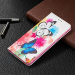 Flip cover Samsung Galaxy A21s Gekleurde Vlinders