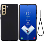 Samsung Galaxy S21 FE Liquid Silicone Hoesje met Koord